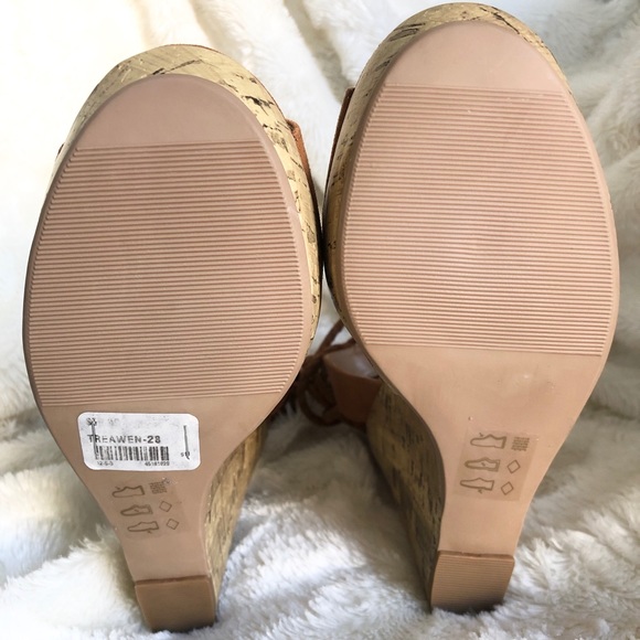 Call It Spring Cork Wedge Strappy Heels *NWOT* - Picture 3 of 6